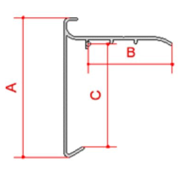 Doe het zelf daktrim 57x45 technische tekening