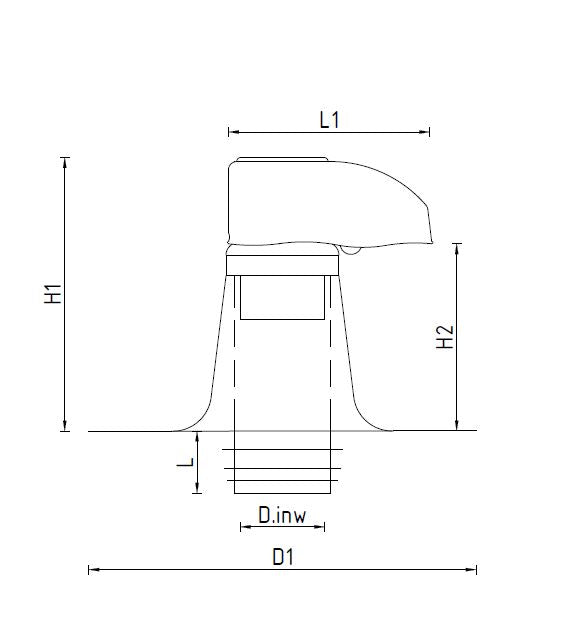 Kabeldoorvoer geïsoleerd