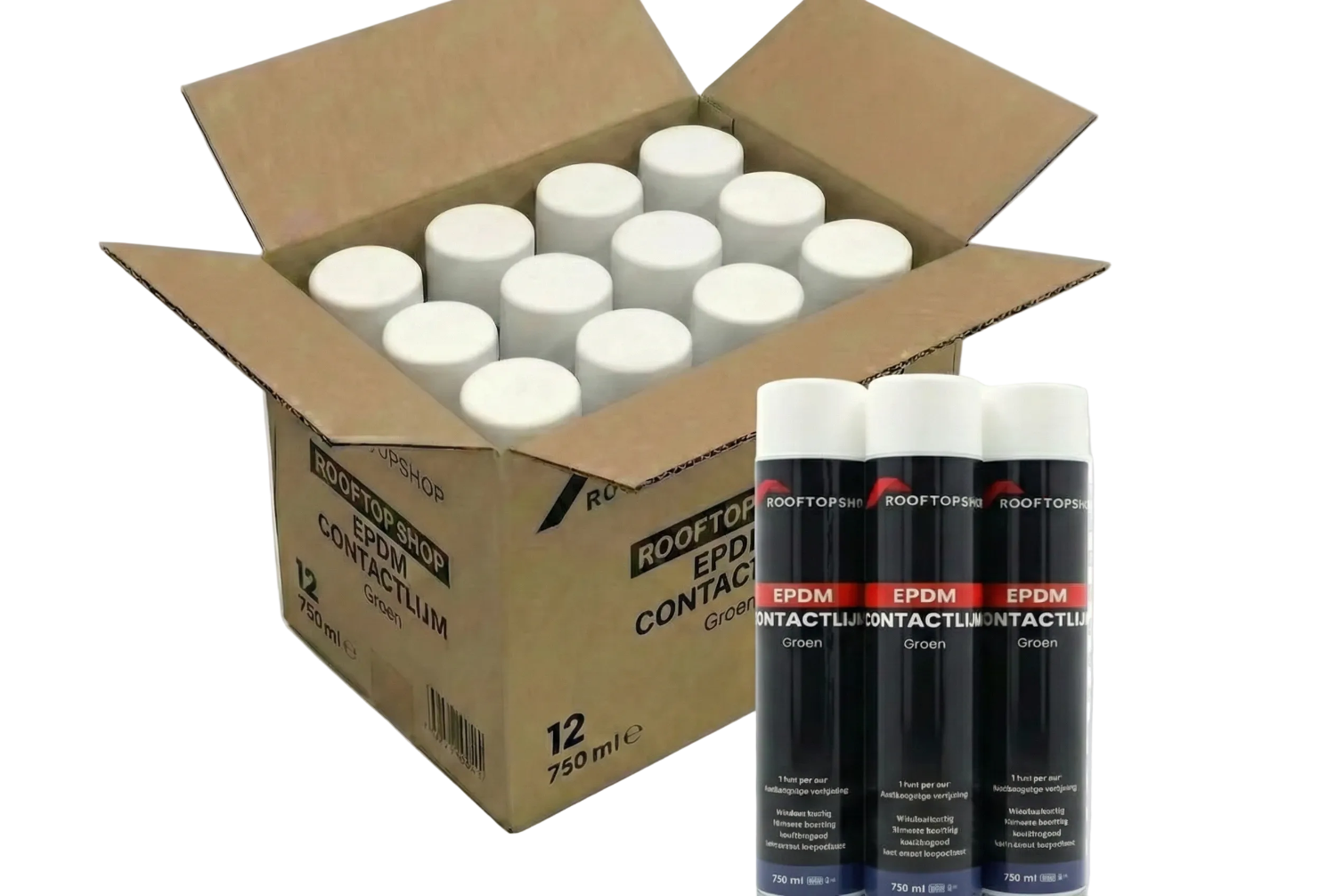 Doos EPDM Contactlijm Spuitbus (12 stuks)