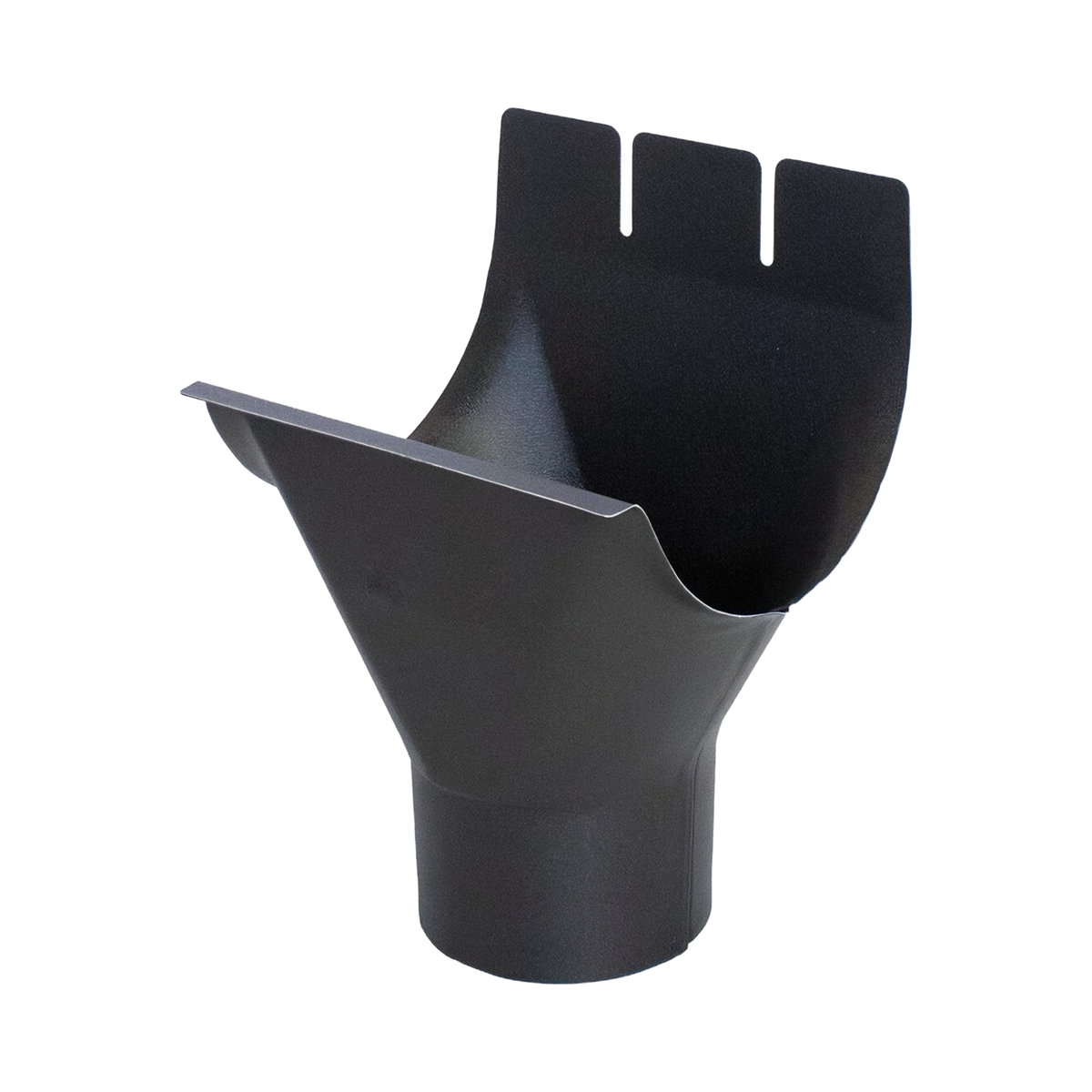 HWA Gootuitloop – 125 naar 90 mm (Zwart RAL 9005)
