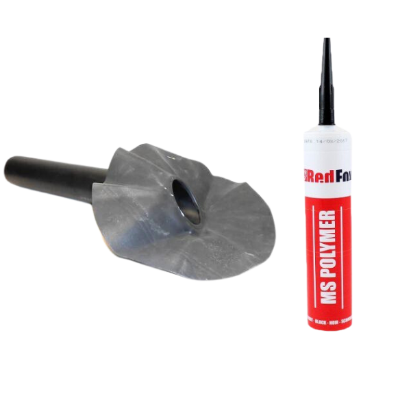 EPDM onderuitloop - 75mm - 45°