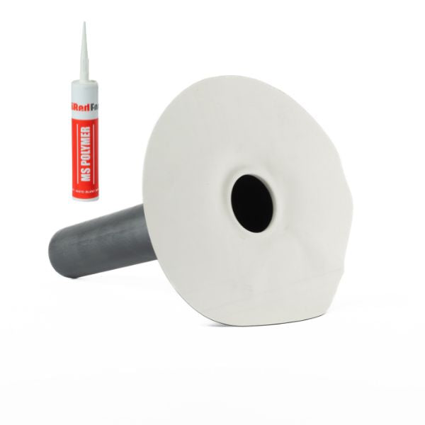 EPDM Onderuitloop - 75mm - Wit